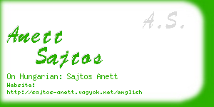 anett sajtos business card